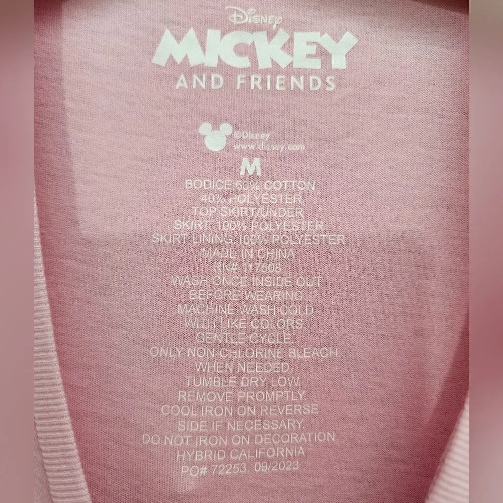 New Disney Minnie Mouse Bestie Valentine's Day Pink Tulle Dress